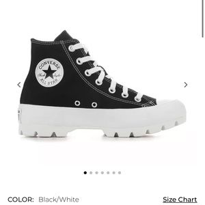 Barely worn platform black converse